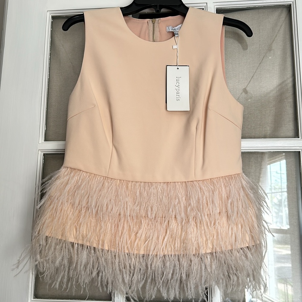 Exclusive Lucy Paris Feather Top